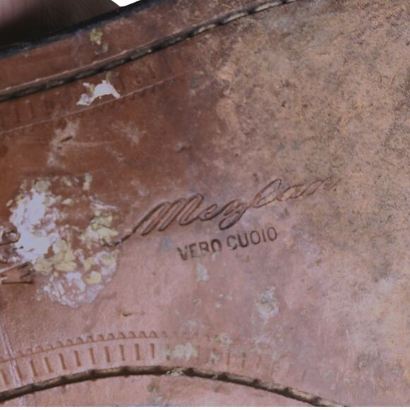 Mezlan Fiore Men's 9.5W Black Leather Split Toe Derby Dress Shoes Made in Spain - Picture 12 of 16